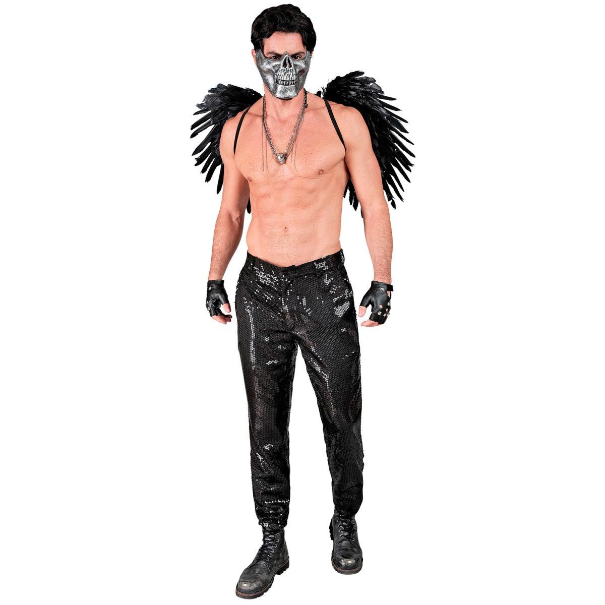 Pantaloni Anni Party Disco Nero con Paillettes |Uomo