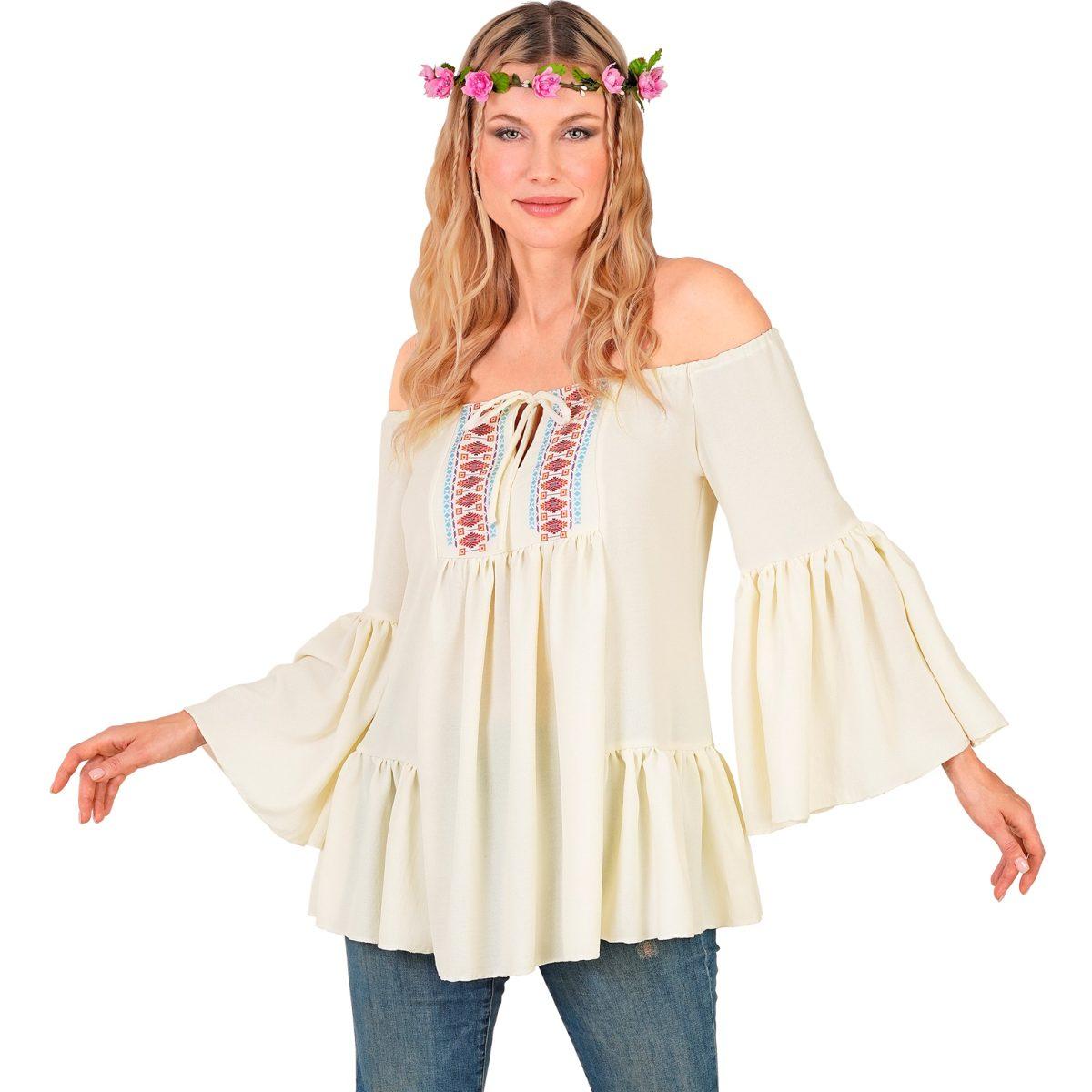 Camicia Hippie Beige con Lacci |Donna_G4_05874