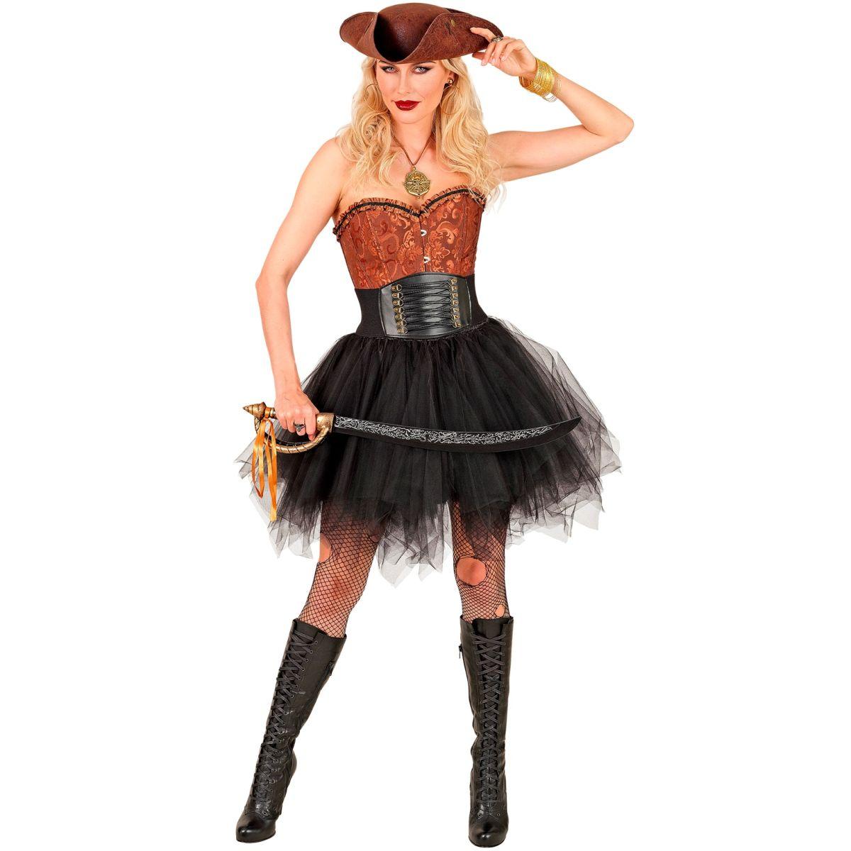 Gonna cm.50 Nera Tulle con Tasca Interna |Donna_907