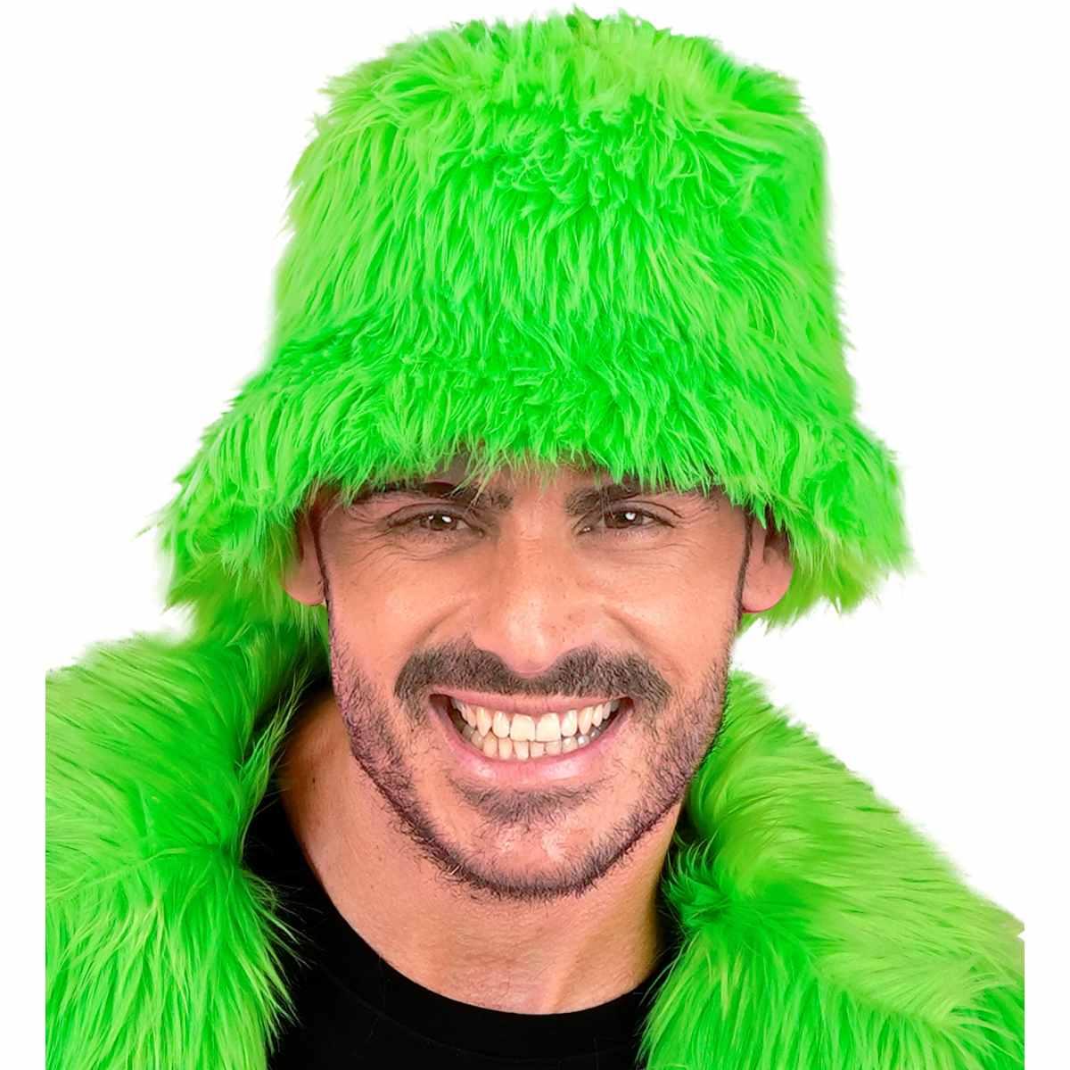 Cappello Pescatore Peluche Verde |_047