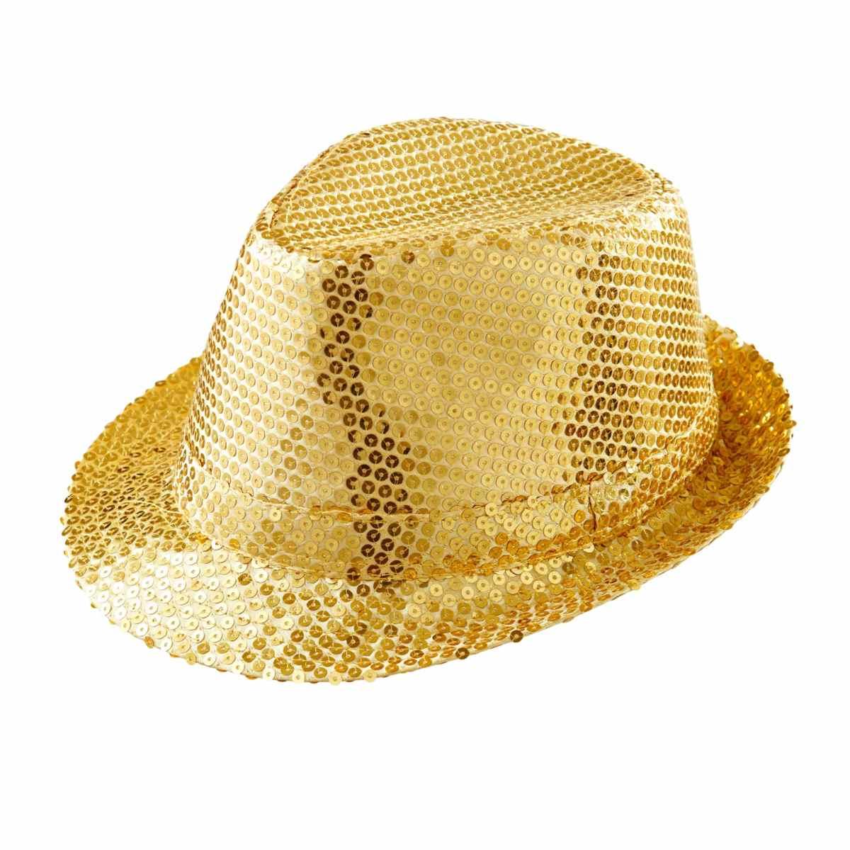 Cappello Borsalino Fedora Oro con Paillettes |_703
