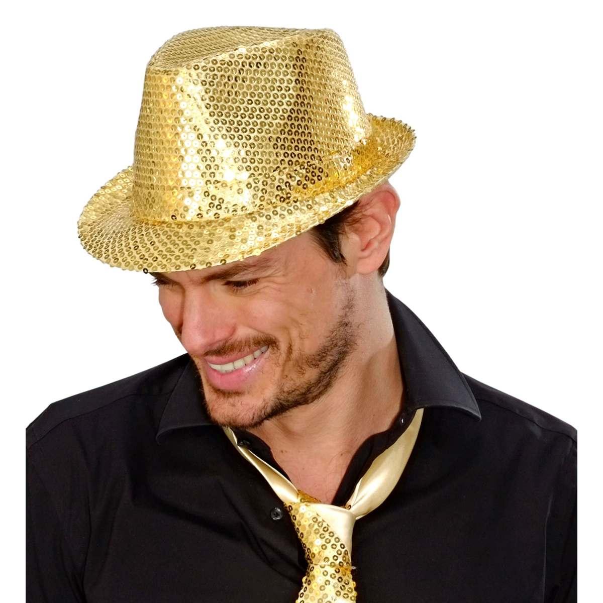 Cappello Borsalino Fedora Oro con Paillettes |_703