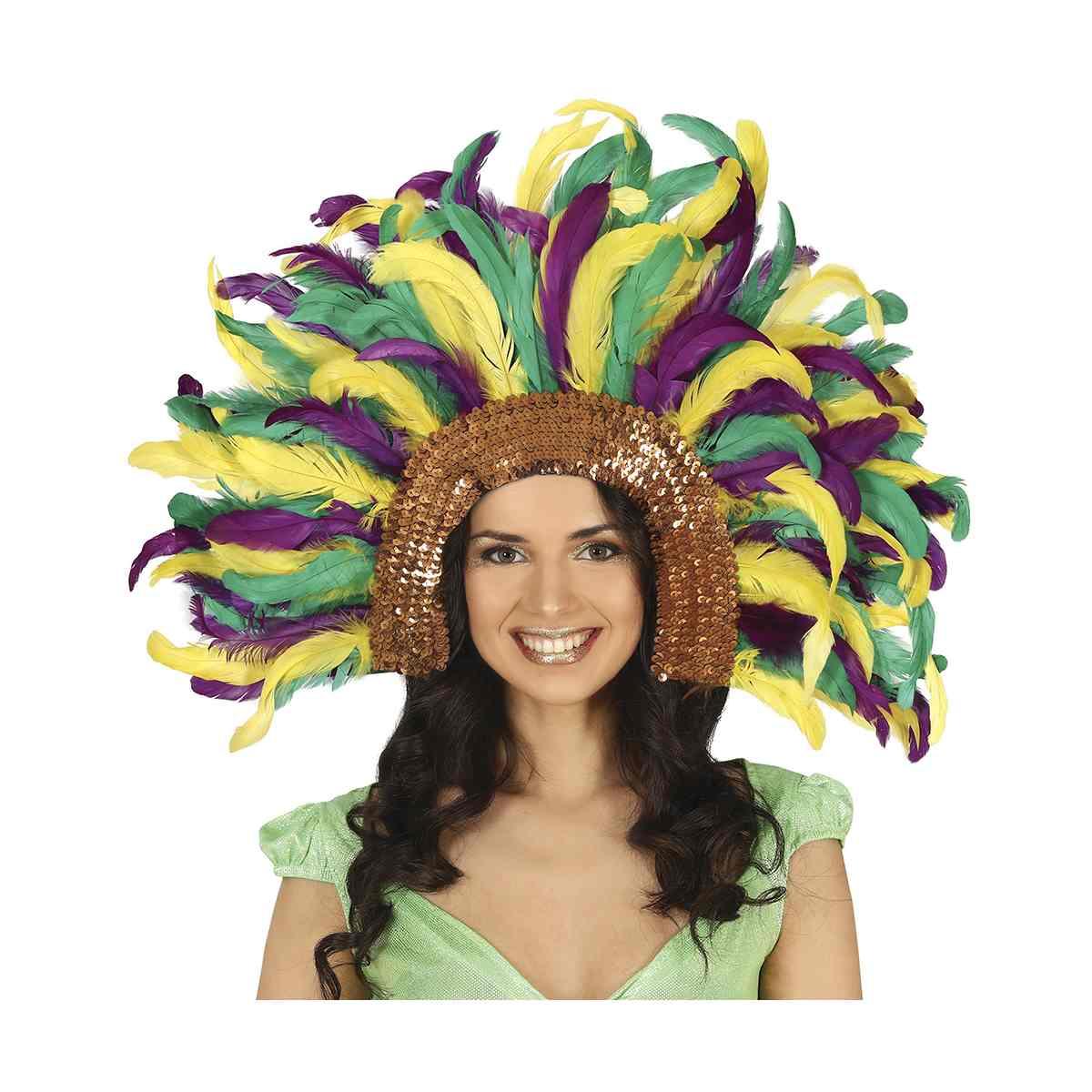 Cerchietto con Piume Multicolor cm.30 |_889