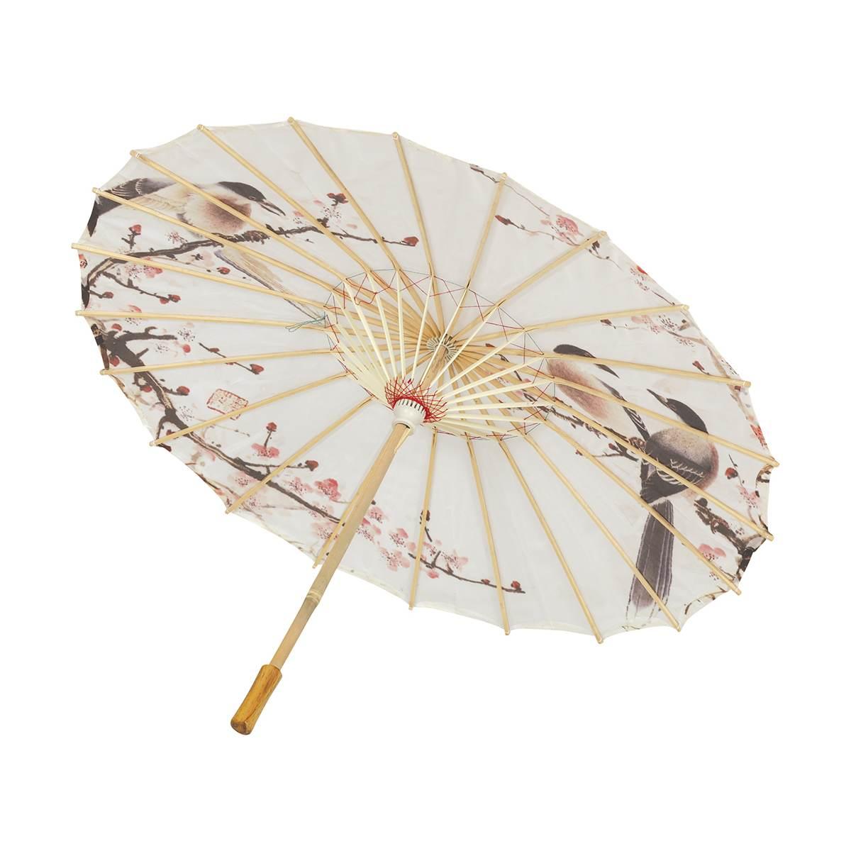 Ombrellino Legno e Carta con Decori Orientali cm.ÃƒÂ˜82 |_905