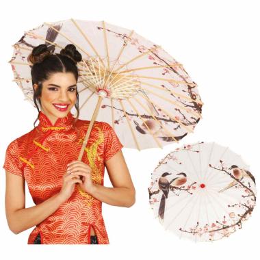 Ombrellino Legno e Carta con Decori Orientali cm.ÃƒÂ˜82 |_905