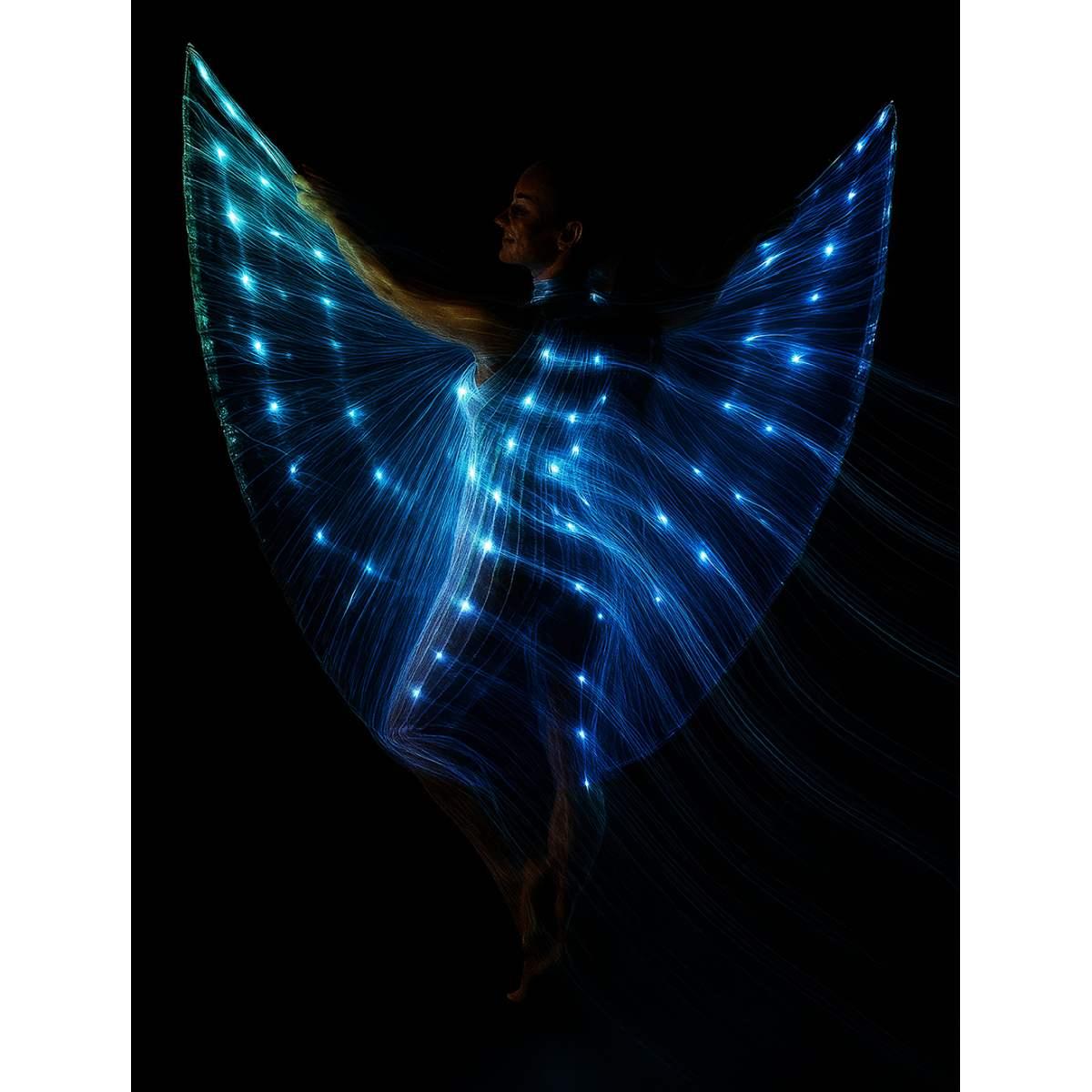 Mantello Iris Bianco con Bacchette e Luci cm.140 |_783