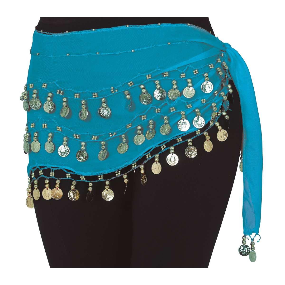 Foulard Gitana Azzurro con Monete |_134