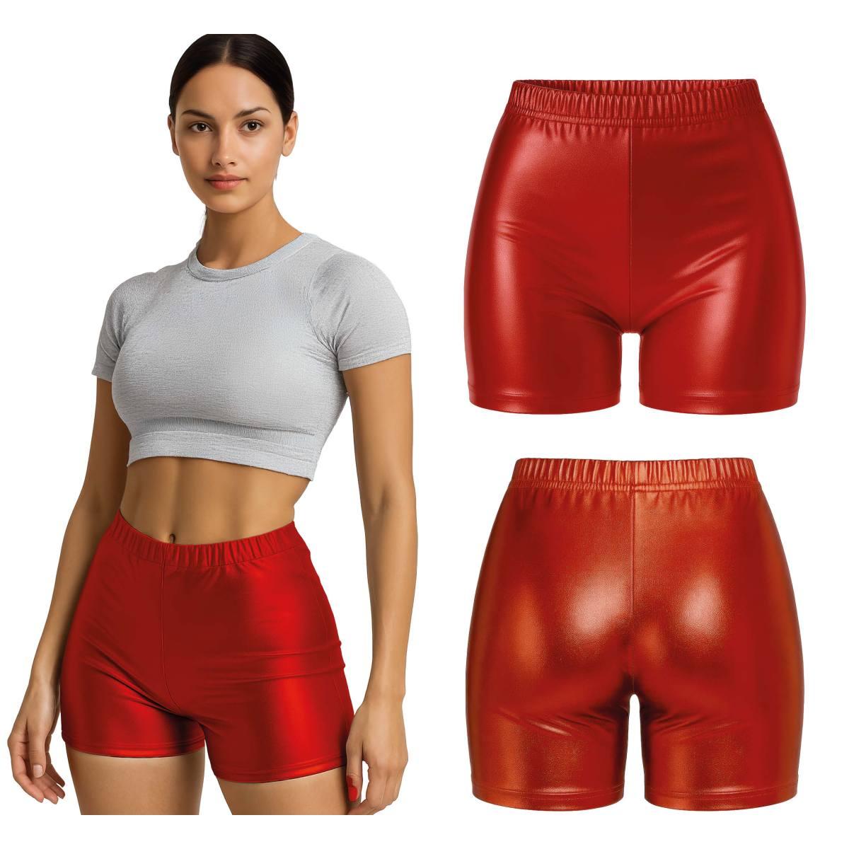 Pantaloncino Rosso Metallizzato |Donna