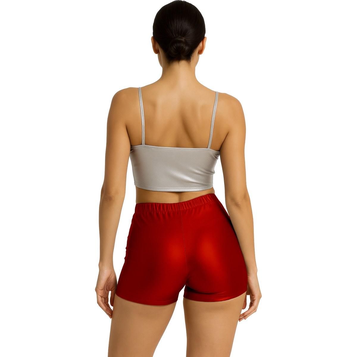 Pantaloncino Rosso Metallizzato |Donna