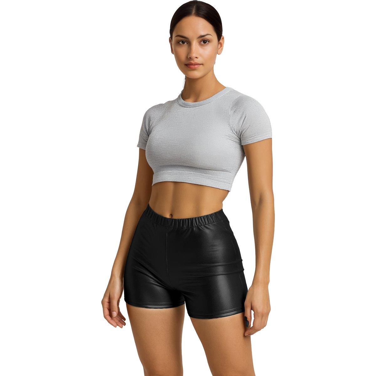 Pantaloncino Nero Metallizzato |Donna