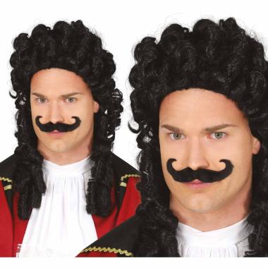 Parrucca Capitano Nera con Baffi |_647