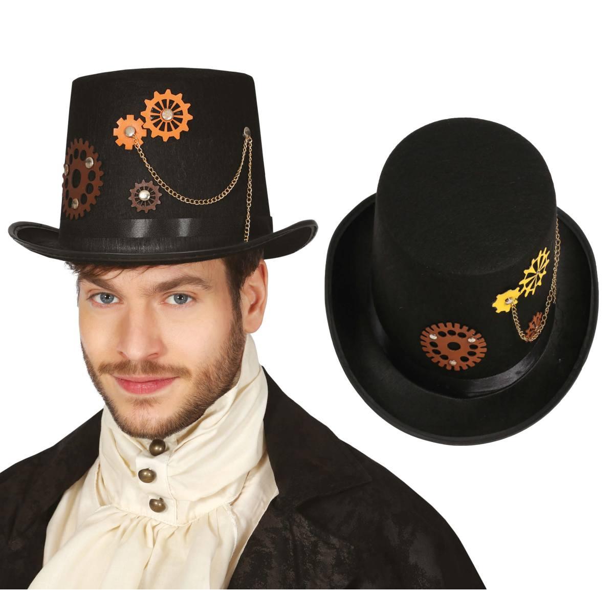 Cappello Steampunk Nero con Ingranagg |_524