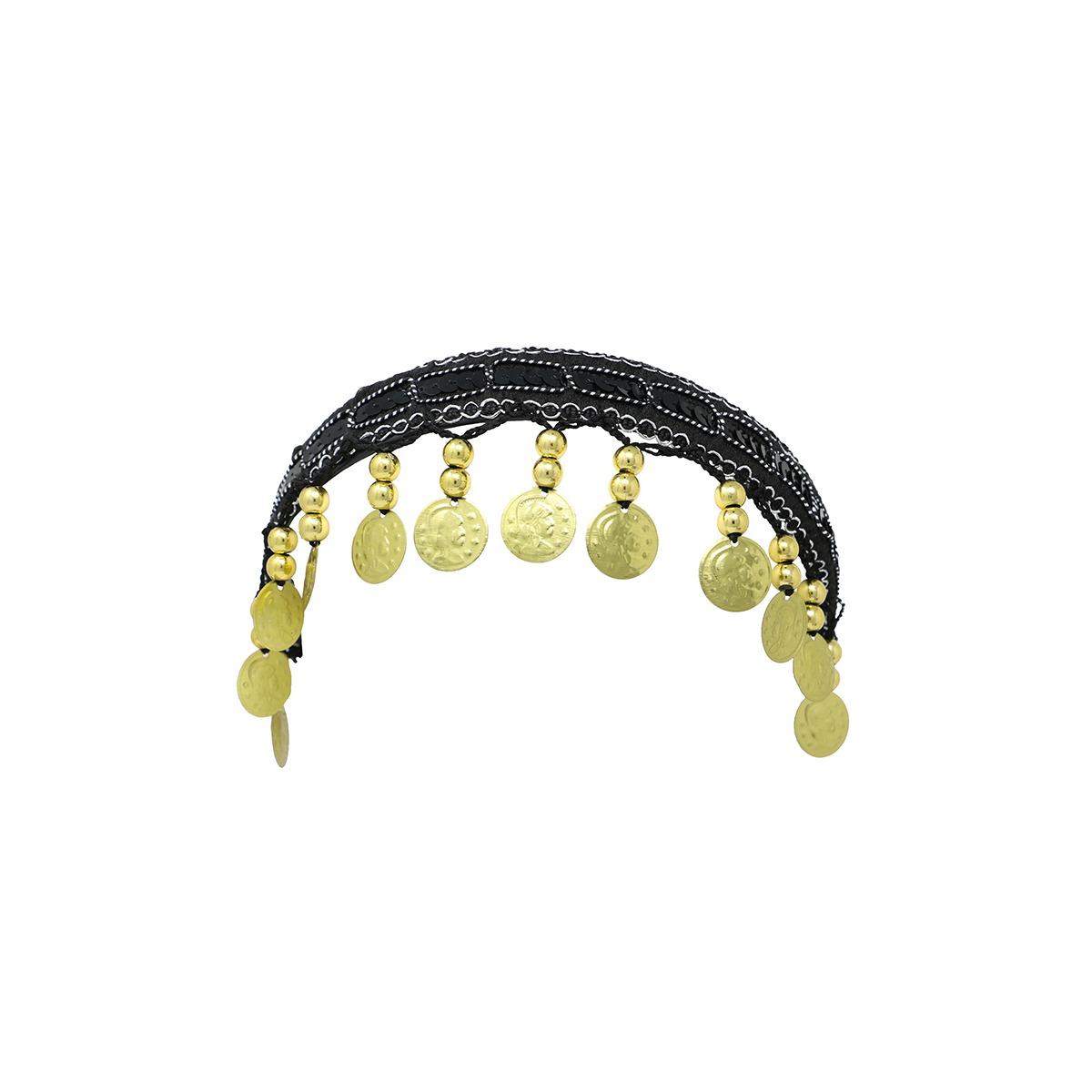 Copricapo Gitana Nero con Monete |_703