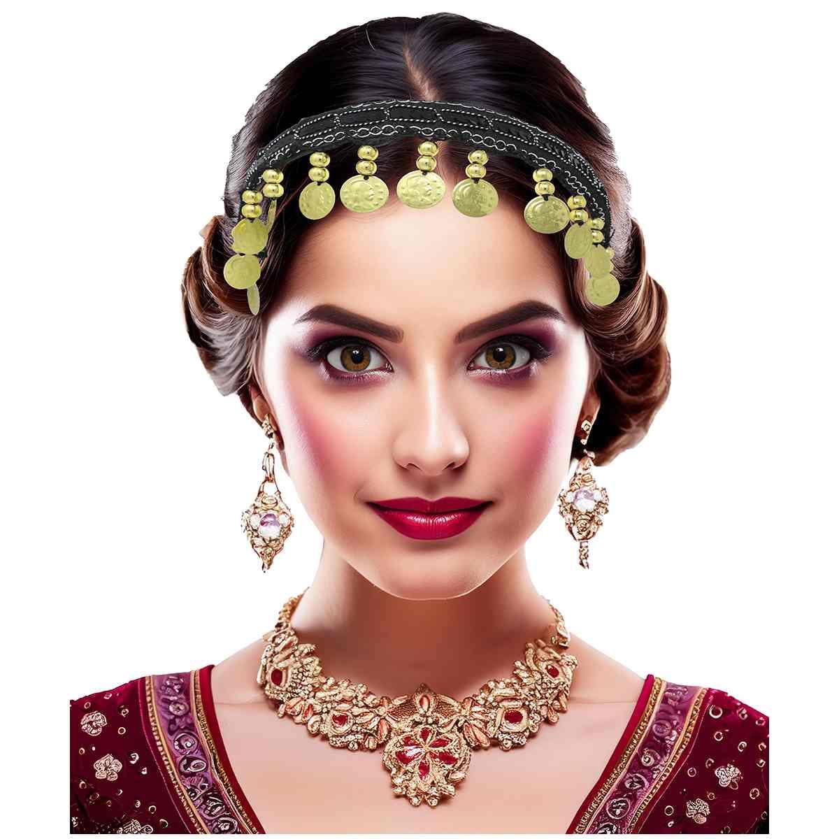 Copricapo Gitana Nero con Monete |_703