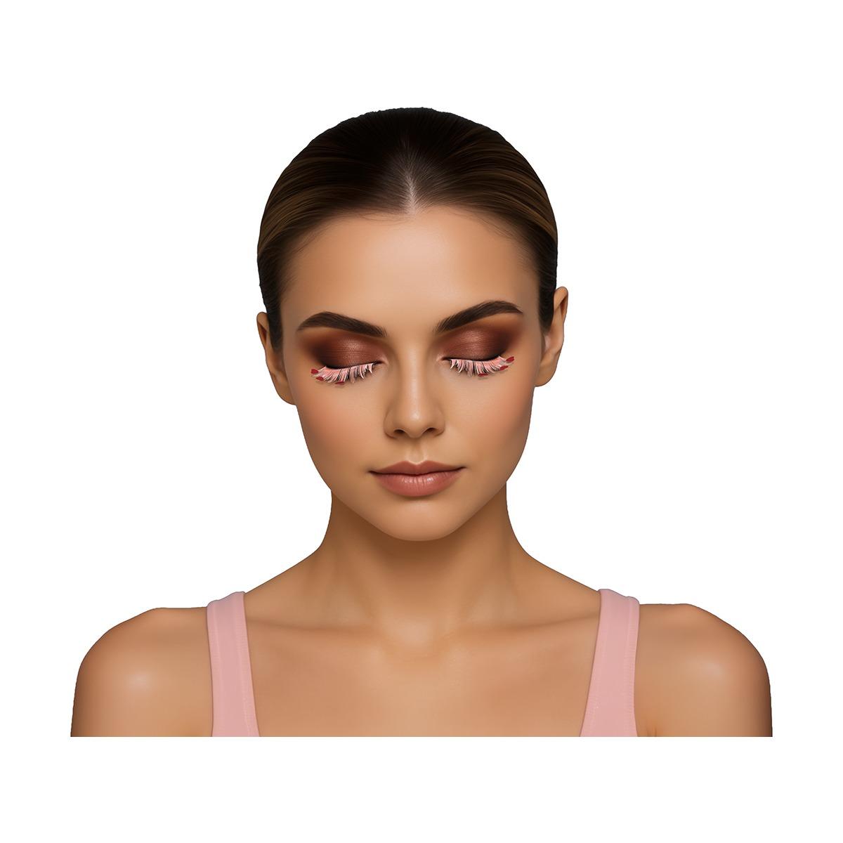 Trucco Ciglia Rosse con Cuori |_962