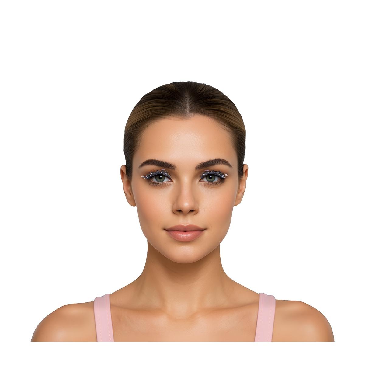 Trucco Ciglia Nere con Farfalle Rosa|_979