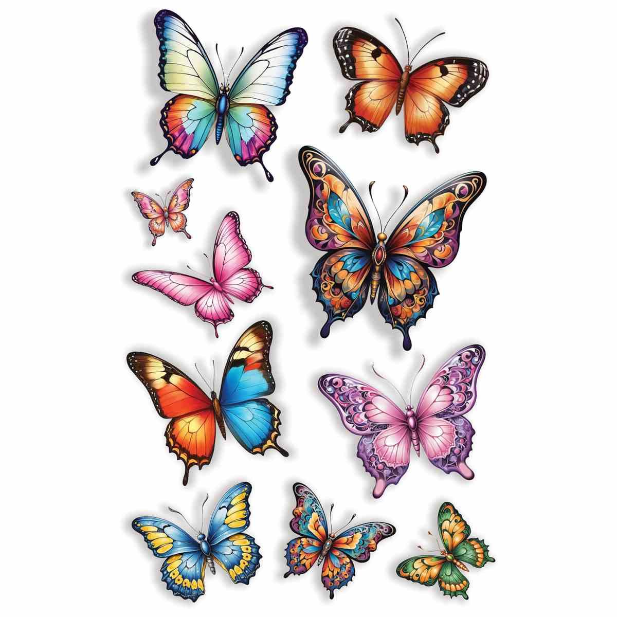 Tatuaggi Rimovibili Corpo Farfalle |_712