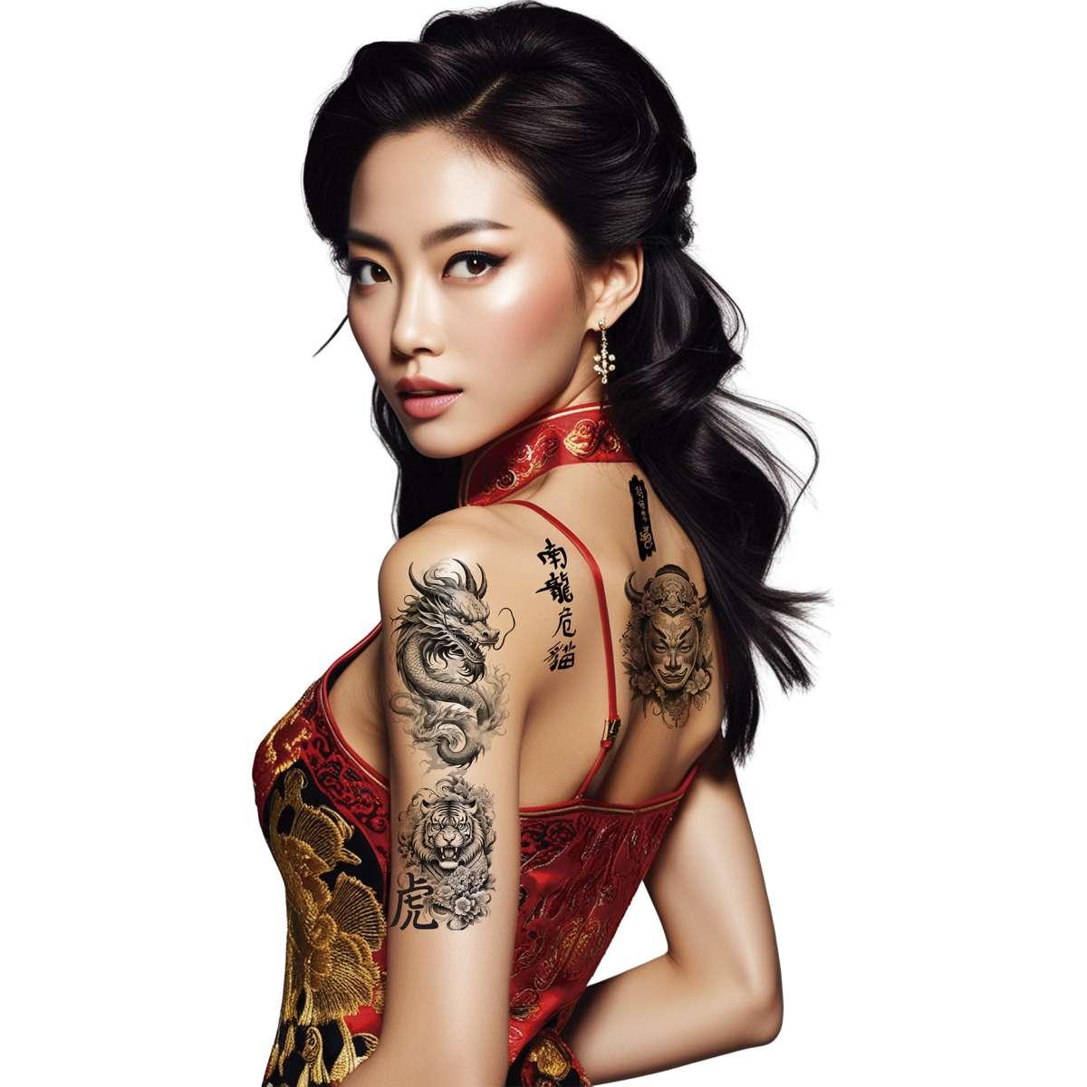 Tatuaggi Rimovibili Corpo Asiatici |_729