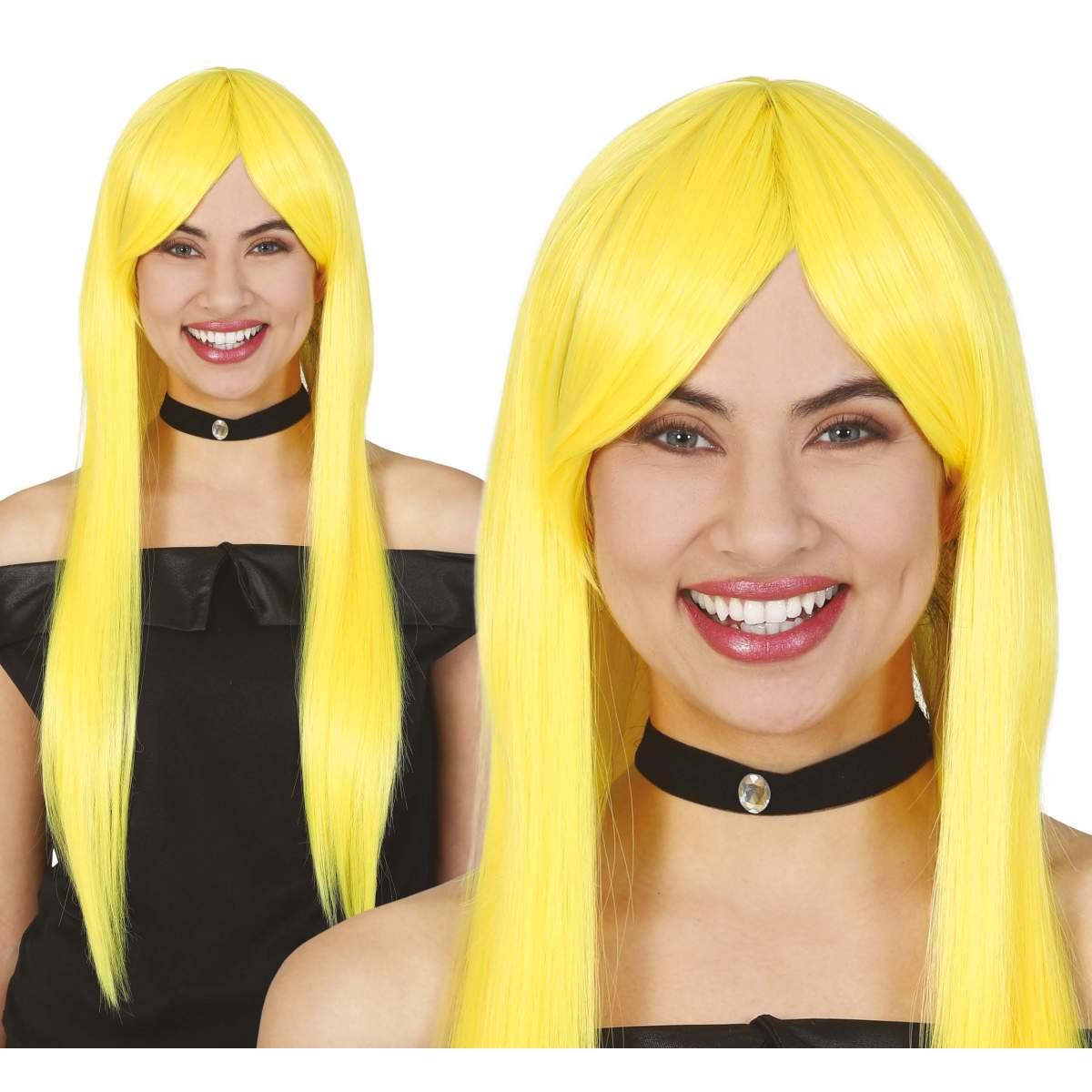 Parrucca Gialla Liscia Lunga |_307