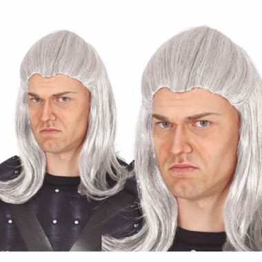 Parrucca Guerriero Stregone Grigia |_587