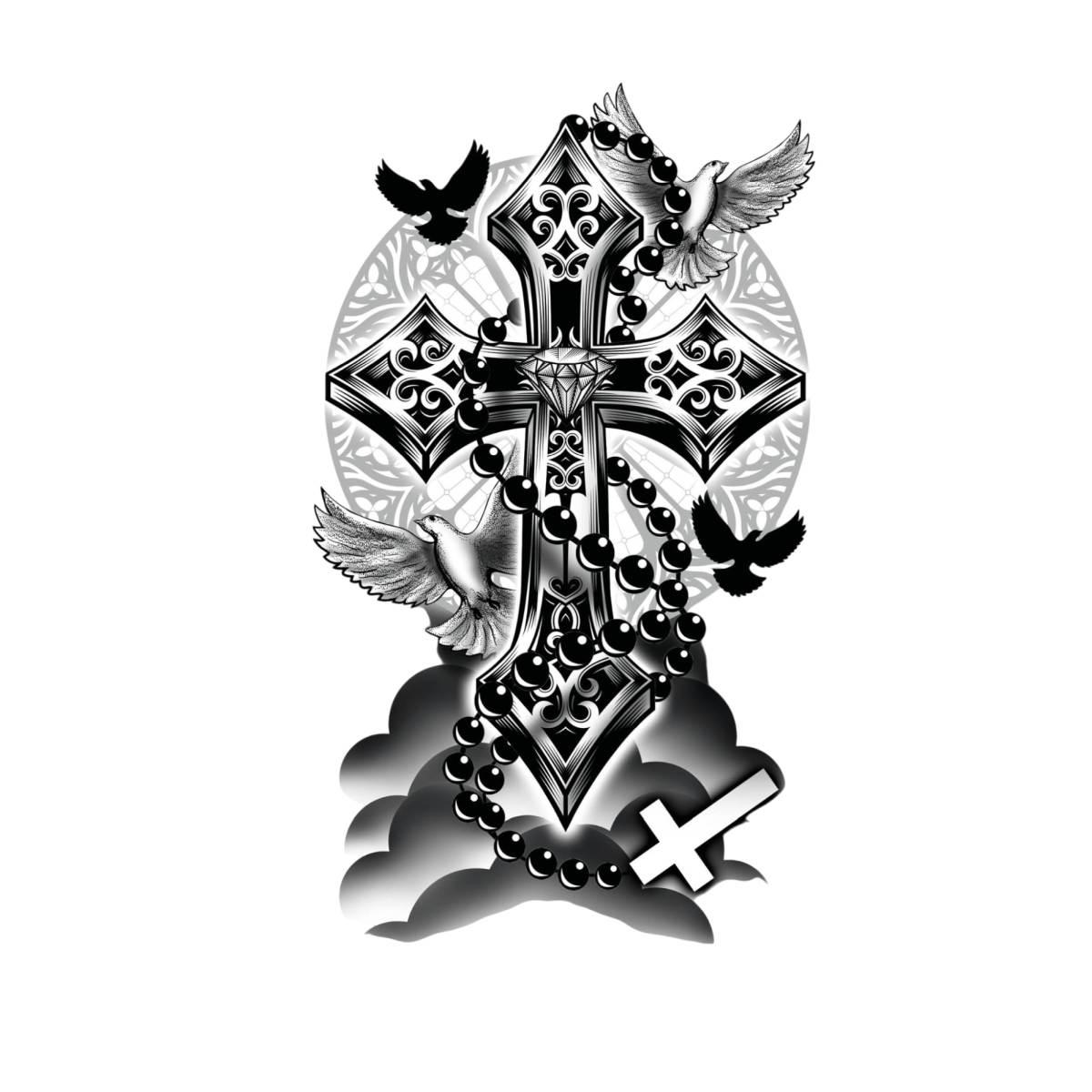 Tatuaggi rimovibili corpo croci