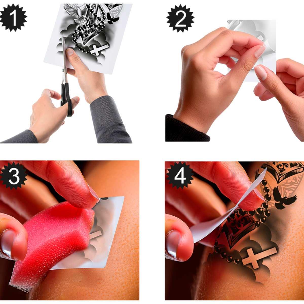 Tatuaggi rimovibili corpo croci