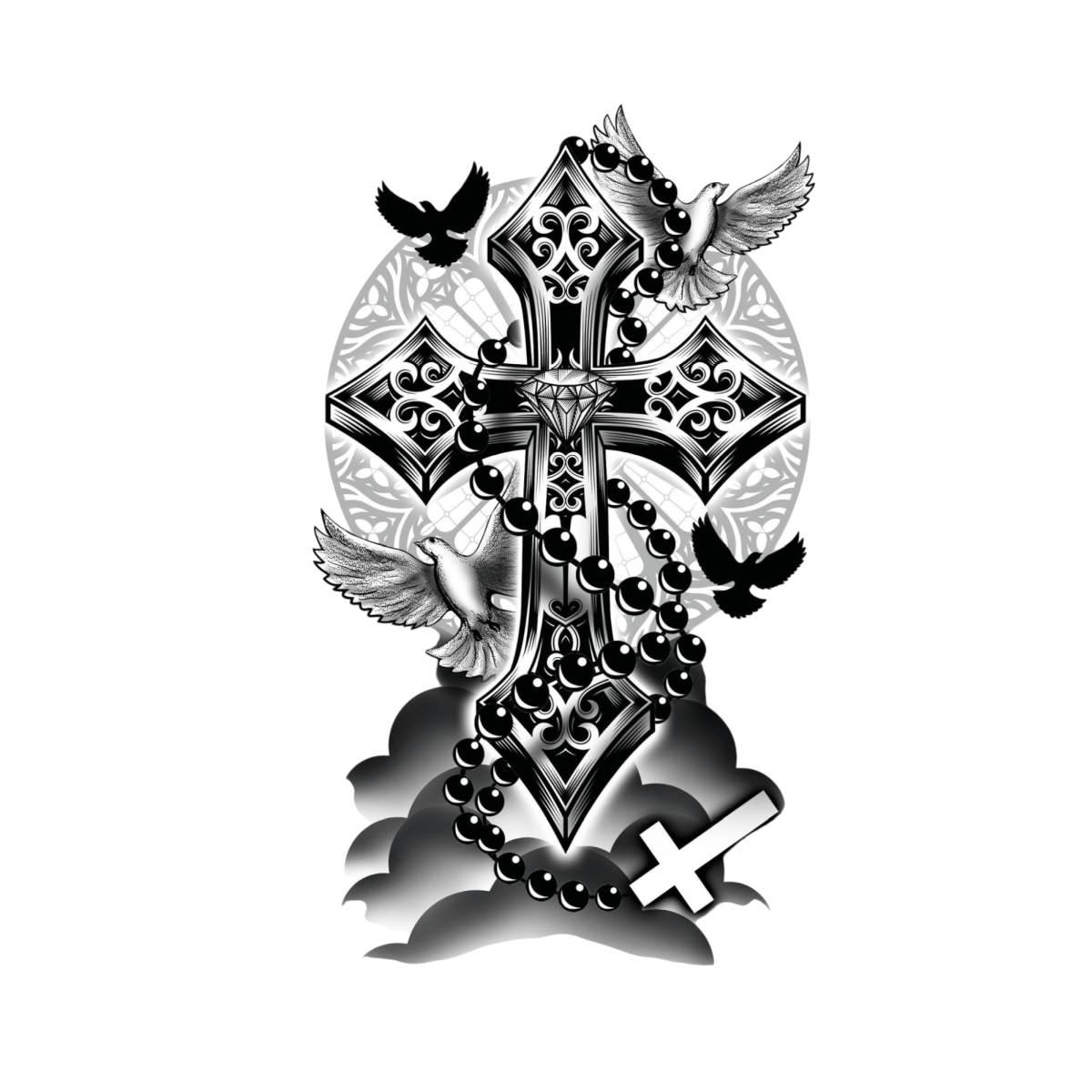 Tatuaggi rimovibili corpo croci