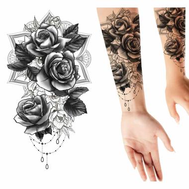 Tatuaggi rimovibili corpo rose