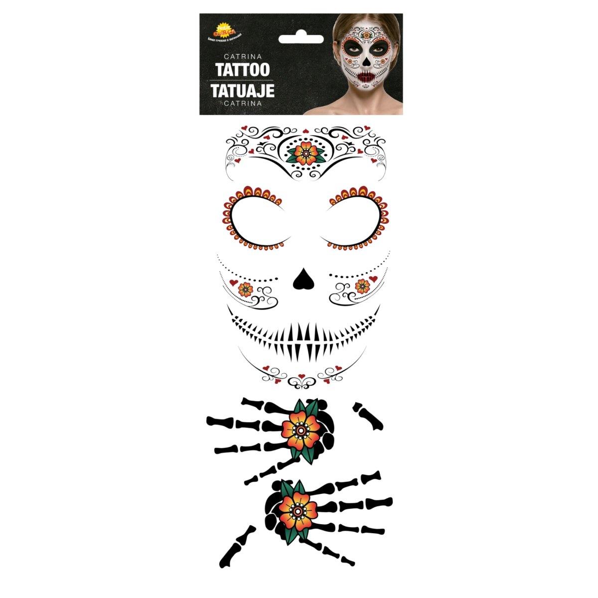 Tatuaggi viso rimovibili catrina