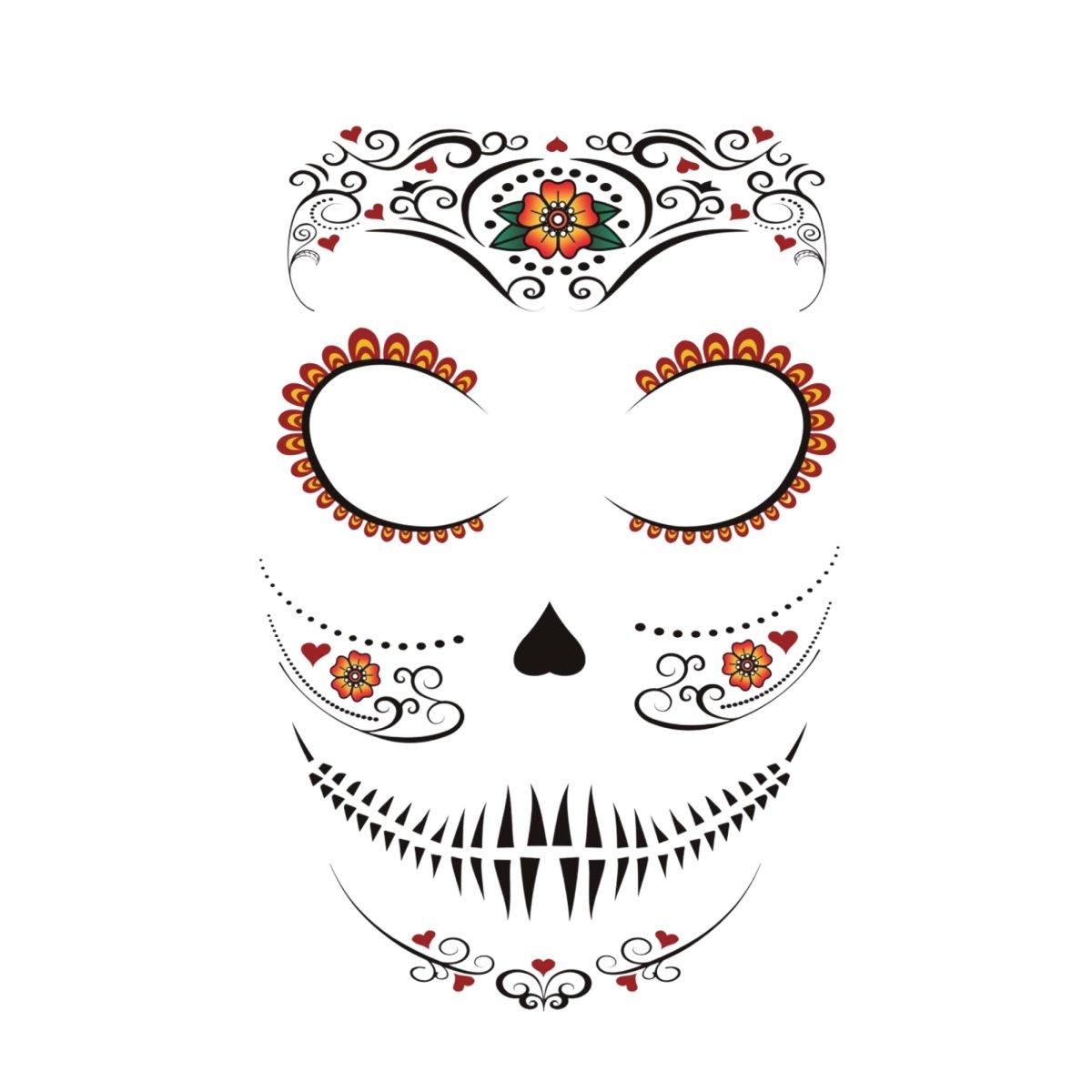 Tatuaggi viso rimovibili catrina