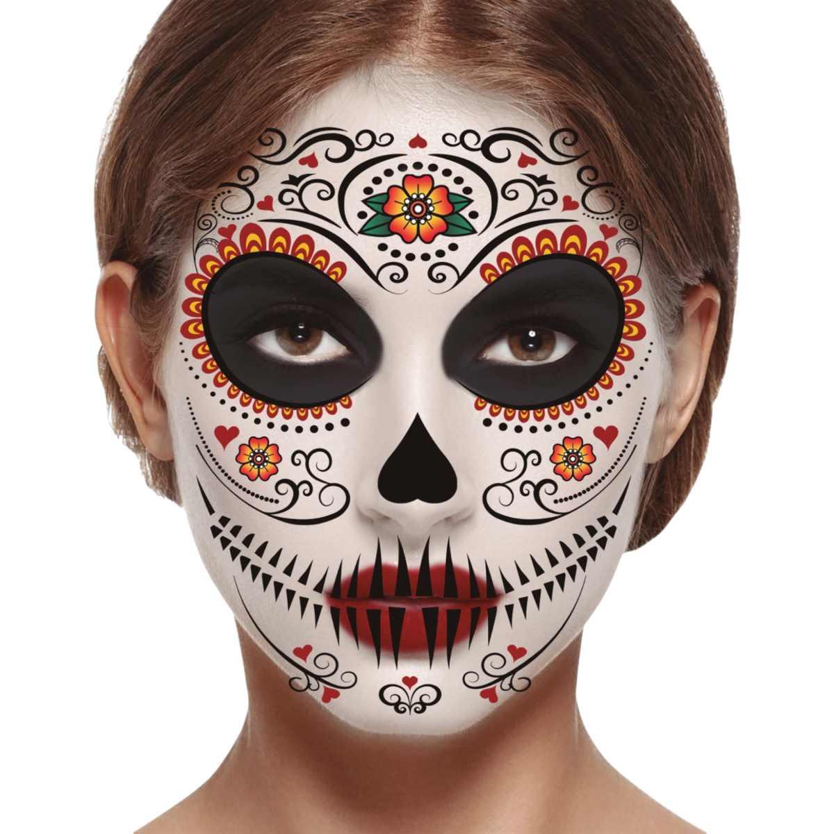 Tatuaggi viso rimovibili catrina