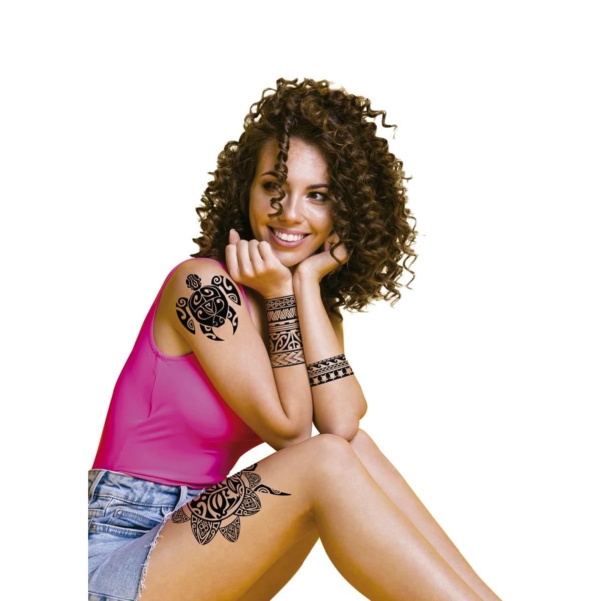 Tatuaggi Viso Corpo Rimovibili Tribali con Tartaruga |_487