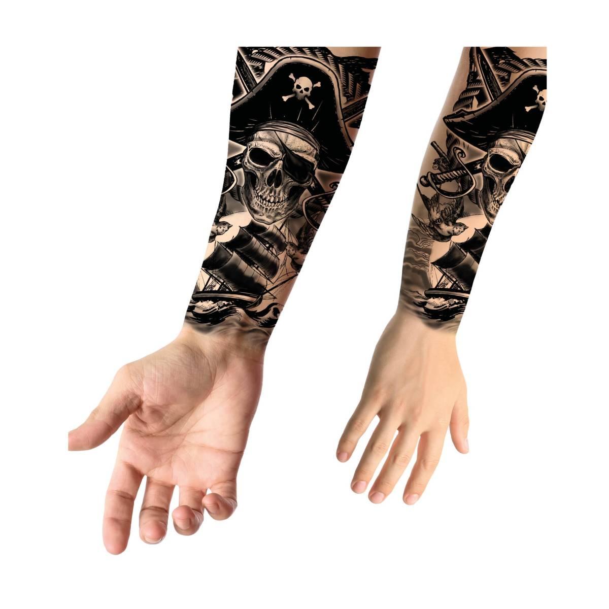 Tatuaggi Rimovibili Corpo Teschio Pirata |_640