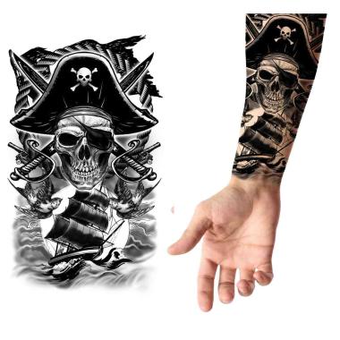 Tatuaggi Rimovibili Corpo Teschio Pirata |_640