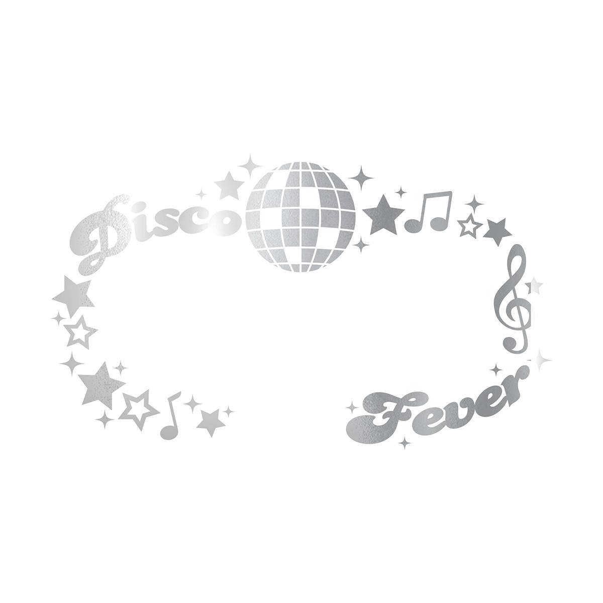 Tatuaggi Viso Rimovibili Disco Argento Glitter |_691