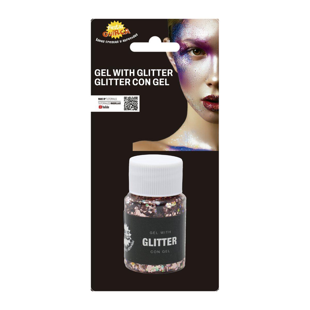 Trucco Gel Glitter Oro Rosa gr.20 |_030