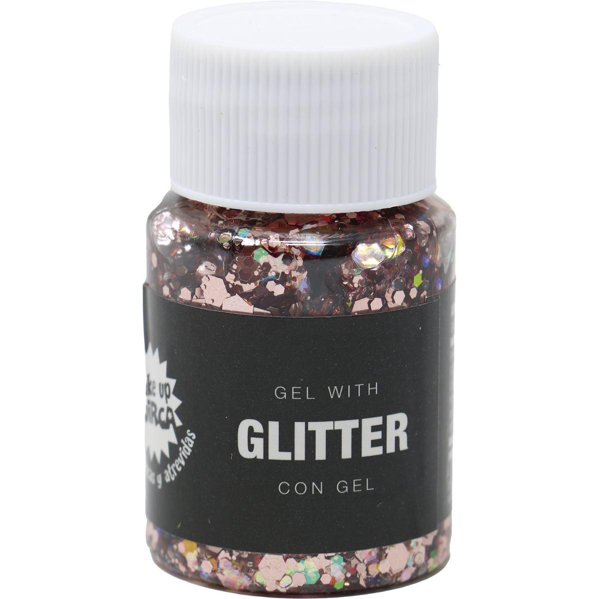 Trucco Gel Glitter Oro Rosa gr.20 |_030