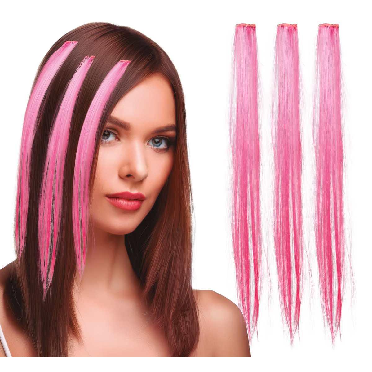 Estensione Capelli Rosa cm.50 pz.3 |_349