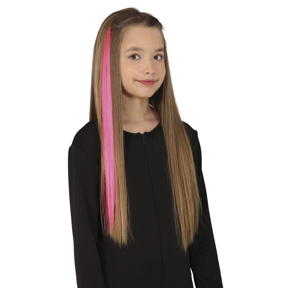 Estensione Capelli Rosa cm.50 pz.3 |_349