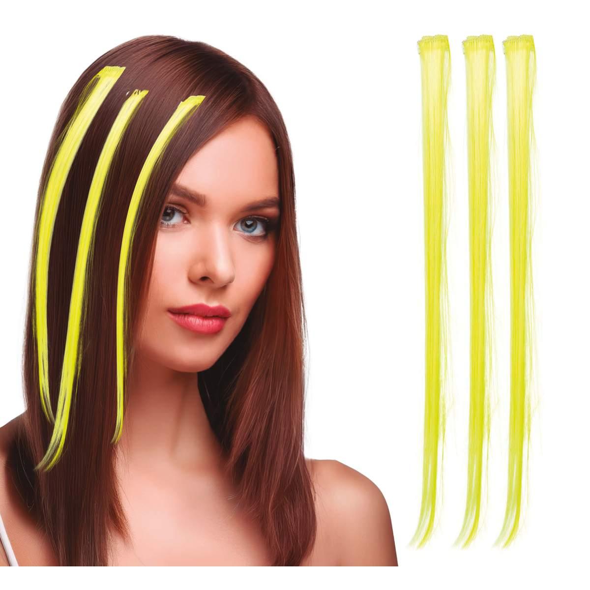 Estensione Capelli Gialle cm.50 pz.3 |_363