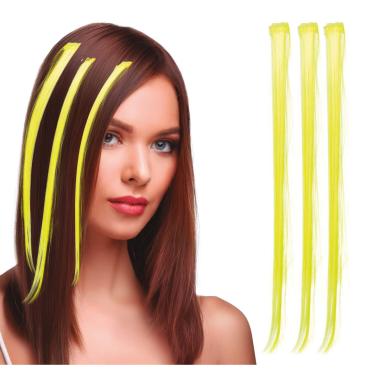 Estensione Capelli Gialle cm.50 pz.3 |_363