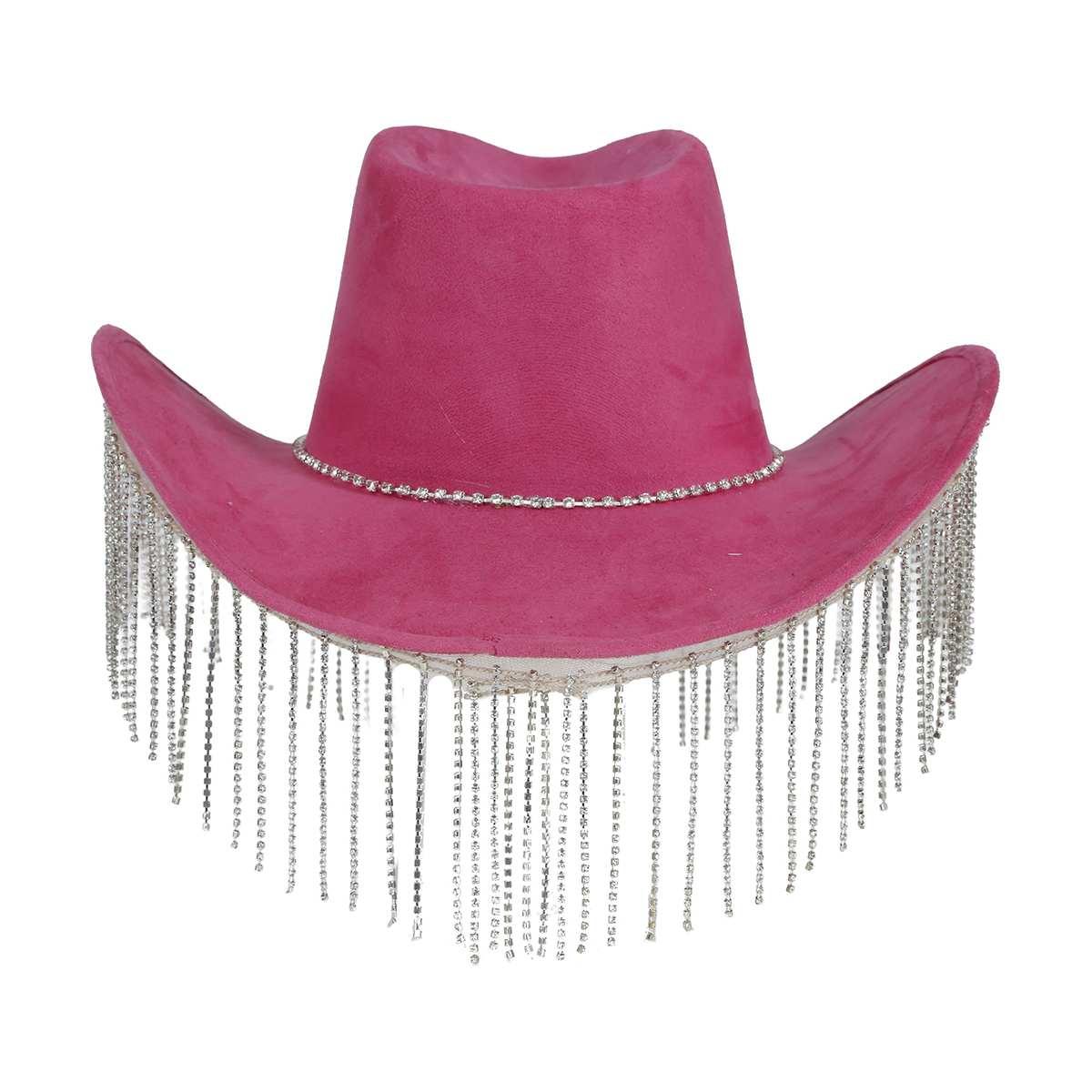 Cappello Cowboy Rosa con Frange |_558