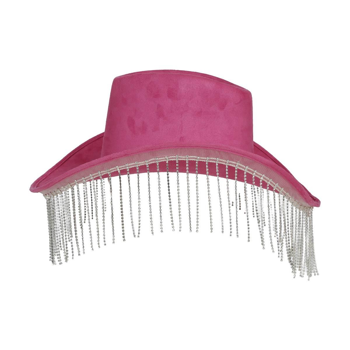 Cappello Cowboy Rosa con Frange |_558