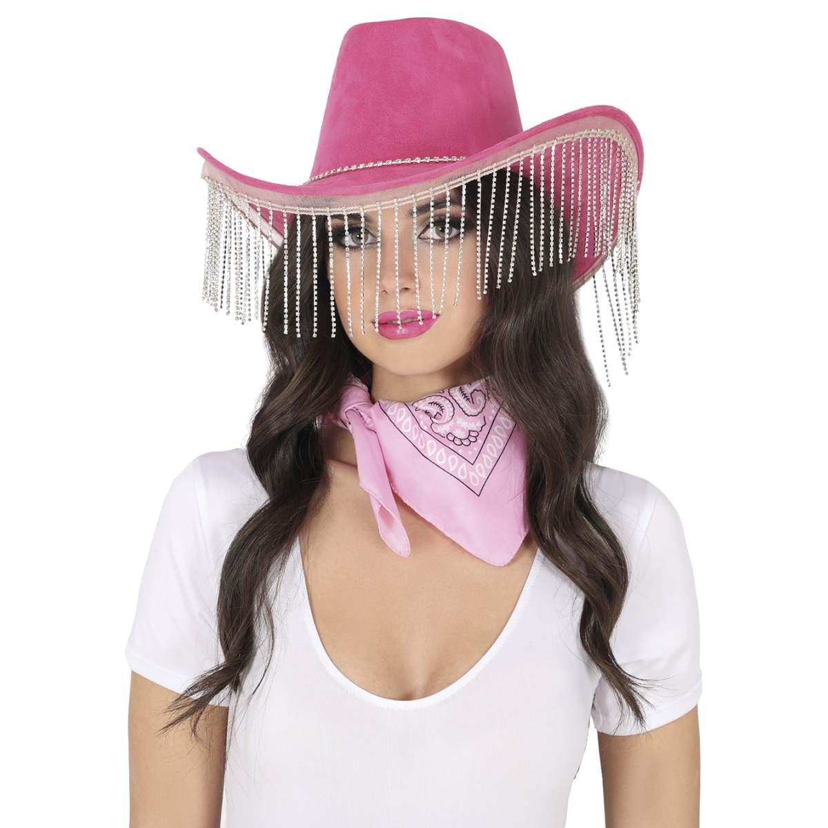 Cappello Cowboy Rosa con Frange |_558