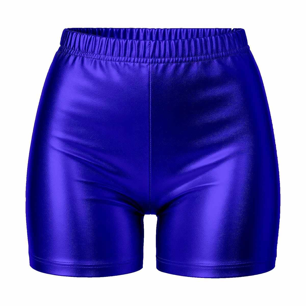 Pantaloncino Metallizzato Blu Corto |Donna