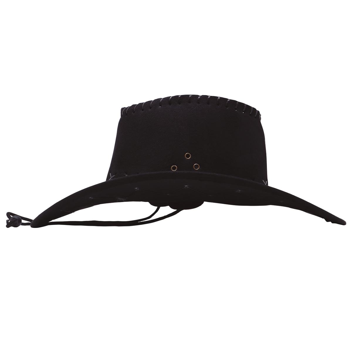Cappello Cowboy Nero con Cuciture |_681