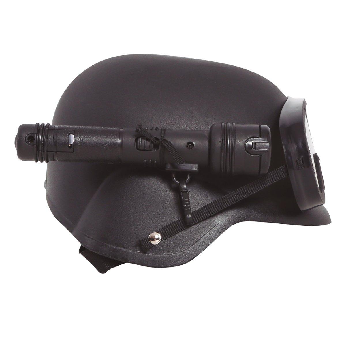 Cappello Poliziotto Casco Nero Antisommossa |_817