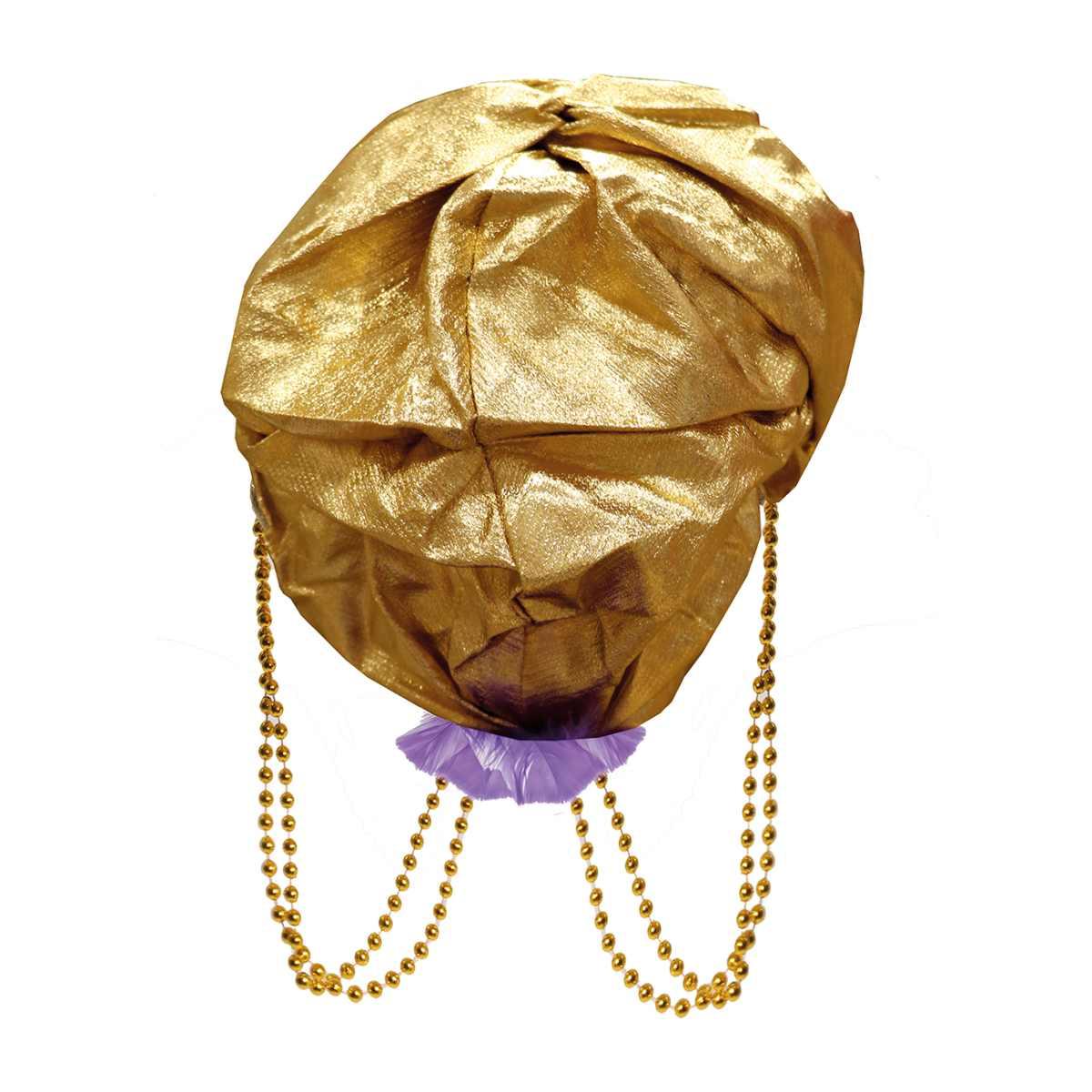 Cappello Turbante Arabo Oro |_623