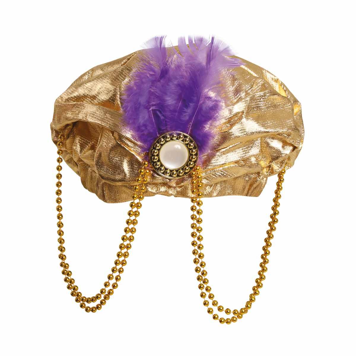 Cappello Turbante Arabo Oro |_623