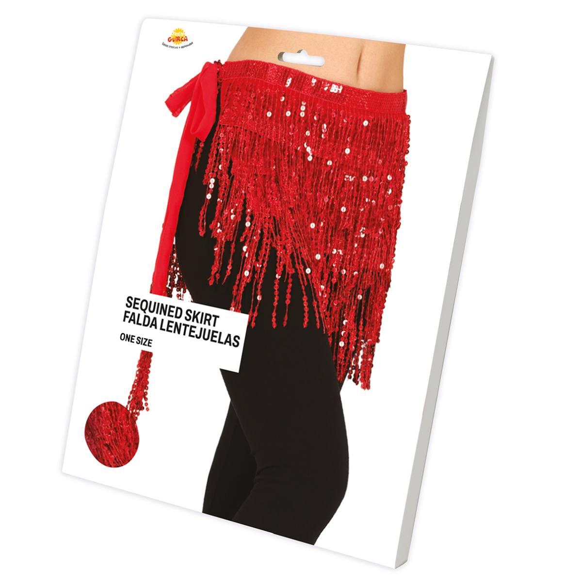 Gonna Rosso Paillettes |Donna